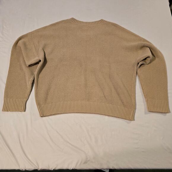 Arizona Large Khaki Cable Knit Sweater NWT - Picture 3 of 6